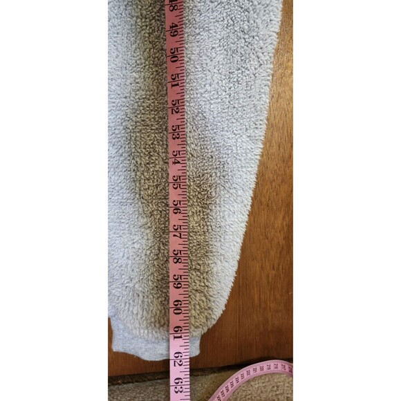 Holiday Time Women's XL Gray Sleeper One Piece Moon Stars Zip Gold Faux Fur Hood - Picture 11 of 11